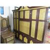 Image 2 : Oriental Motif Wood Carved 7 Pc. Queen Bedroom Set