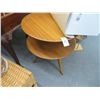 Image 1 : Haywood Wakefield Oak 2 Tier Pedestal Table