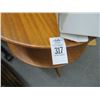 Image 2 : Haywood Wakefield Oak 2 Tier Pedestal Table
