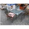 Image 1 : Glasstop Metal Patio Set w/4 Chairs