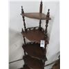 Image 2 : 2-Mahogany 5 Shelf Corner Shelf - 55" - 2 X $