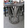 Image 2 : Pair of Round Faux Wood Side Tables