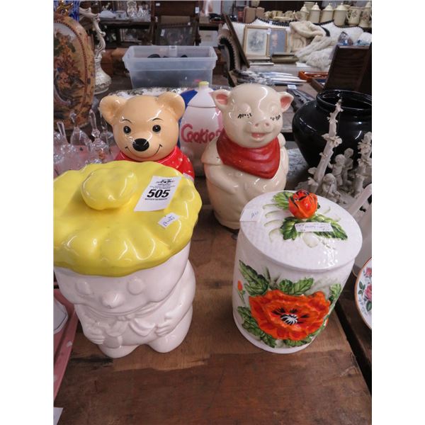 5-Figural Cookie Jars - 5 X $