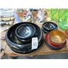 Image 1 : Asian Motif Painted Wood Bowls