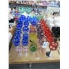 Image 1 : Asst. Crystal Colored Cut to Clear Wine Stem Glasses