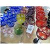 Image 2 : Asst. Crystal Colored Cut to Clear Wine Stem Glasses