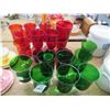 Image 1 : Green/Red Glass Set