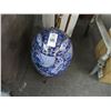Image 1 : Blue Decorative Art Egg w/Stand