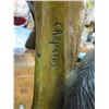Image 2 : 3-Bronze Lady Walking Dog On Marble Stand