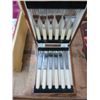 Image 2 : 3-Bone Handle Flatware Set w/Box - 3 X $