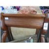 Image 2 : Mahogany Trim Beige Cushion Rocking Chair