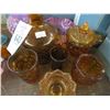 Image 2 : Lot of Asst. Hobnail/Amber Glass Décor