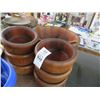 Image 2 : Wood Salad Bowls (7), w/Utensils (2)