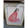 Image 1 : Framed Lady Sitting Print