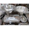 Image 2 : Silverplate Serving Trays, Punch Bowls & Chafing Dish (10)