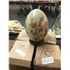 Image 3 : Painted Egg Decor Mini Metal Locomotive, Canons & Worlds Fair Glass