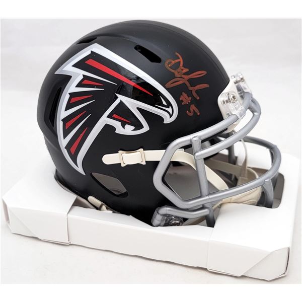 DRAKE LONDON SIGNED ATLANTA FALCONS MINI HELMET (BECKETT WITNESSED)