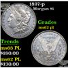 Image 1 : 1897-p Morgan Dollar $1 Grades Select Unc PL