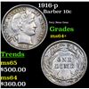 Image 1 : 1916-p Barber Dime 10c Grades Choice+ Unc