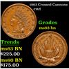 Image 1 : 1863 Crossed Cannons Civil War Token 1c Grades Select Unc BN