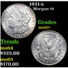 Image 1 : 1921-s Morgan Dollar $1 Grades Select+ Unc