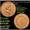 Image 1 : 1863 Not One Cent Civil War Token FR-43/388a 1c Grades Choice Unc BN