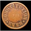Image 2 : (1863) Not One Cent Civil War Token 1c Grades vf++