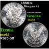 Image 1 : 1880-s Morgan Dollar $1 Grades GEM Unc