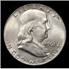 Image 2 : 1961-d Franklin Half Dollar 50c Grades Select Unc