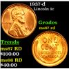 Image 1 : 1937-d Lincoln Cent 1c Grades GEM++ Unc RD