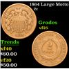 Image 1 : 1864 Large Motto Two Cent Piece 2c Grades vf+