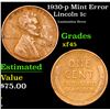 Image 1 : 1930-p Lincoln Cent Mint Error 1c Grades xf+