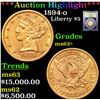 Image 1 : ***Auction Highlight*** 1894-o Gold Liberty Half Eagle $5 Graded Select Unc By USCG (fc)