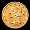 Image 2 : ***Auction Highlight*** 1894-o Gold Liberty Half Eagle $5 Graded Select Unc By USCG (fc)