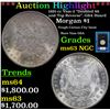 Image 1 : ***Auction Highlight*** NGC 1881-cc Morgan Dollar Vam-2 "Doubled 88 and Top Reverse". GSA Hoard $1 G