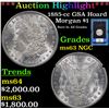 Image 1 : ***Auction Highlight*** NGC 1885-cc Morgan Dollar GSA Hoard $1 Graded ms63 By NGC (fc)