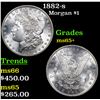 Image 1 : 1882-s Morgan Dollar $1 Grades GEM+ Unc