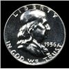 Image 2 : Proof 1956 Type 2 Franklin Half Dollar 50c Grades GEM++ Proof