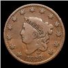 Image 2 : 1828 Lg Narrow Date Coronet Head Large Cent 1c Grades vf+