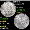 Image 1 : 1885-o Morgan Dollar $1 Grades Choice+ Unc