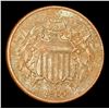 Image 2 : 1865 Two Cent Piece 2c Grades VF Details