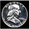 Image 2 : Proof 1956 Type 2 Franklin Half Dollar 50c Grades GEM++ Proof