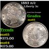 Image 1 : 1883 n/c Liberty Nickel 5c Grades GEM Unc