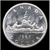 Image 3 : 1965 Small Beads, Pointed 5 Canadian Dollar $1 Grades Choice+ Unc