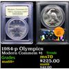 Image 1 : 1984-p Olympics Modern Commem Dollar $1 Graded ms69+ By USCG