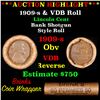Image 1 : Lincoln Wheat cent 1c orig roll, 1909-s end, VDB other end