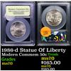 Image 1 : 1986-d Statue Of Liberty Modern Commem Half Dollar 50c Graded ms70, Perfection By USCG