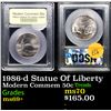 Image 1 : 1986-d Statue Of Liberty Modern Commem Half Dollar 50c Graded ms69+ By USCG