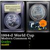 Image 1 : 1994-d World Cup Modern Commem Dollar $1 Graded ms69 By USCG