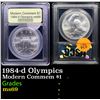 Image 1 : 1984-d Olympics Modern Commem Dollar $1 Graded ms69 By USCG